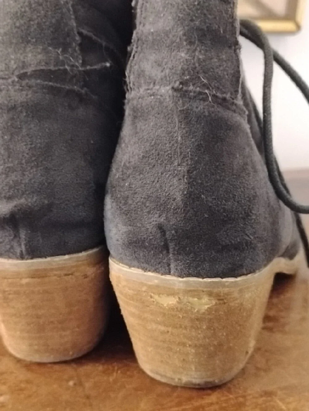MI.IM Lace-Up Suede Ankle Boots - Dark Gray